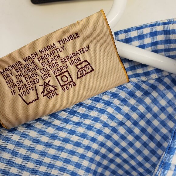 Vintage Gap Fashion Pioneers Blue Western Pearl Snap Cowboy Shirt Size Large - Picture 10 of 10